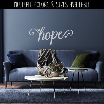 Hope Cursive Heart Vinyl Decal/Sticker
