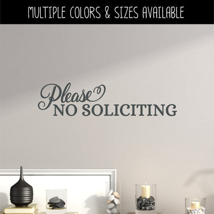 Please No Soliciting Vinyl Decal/Sticker