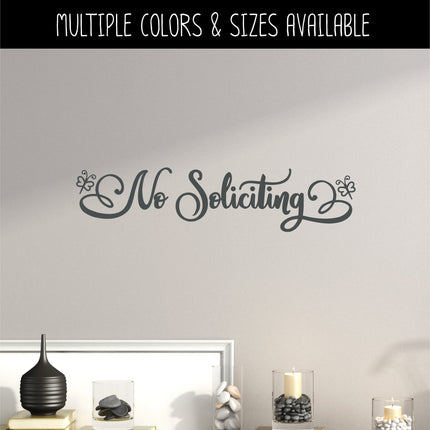 No Soliciting Dragonflies Vinyl Decal/Sticker
