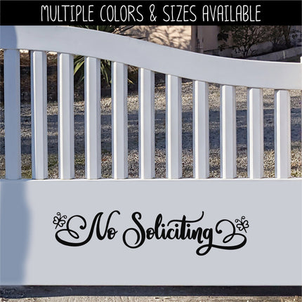 No Soliciting Dragonflies Vinyl Decal/Sticker