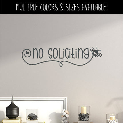 No Soliciting Bumblebee Vinyl Decal/Sticker
