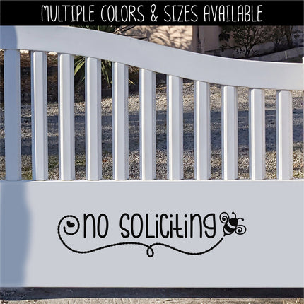 No Soliciting Bumblebee Vinyl Decal/Sticker