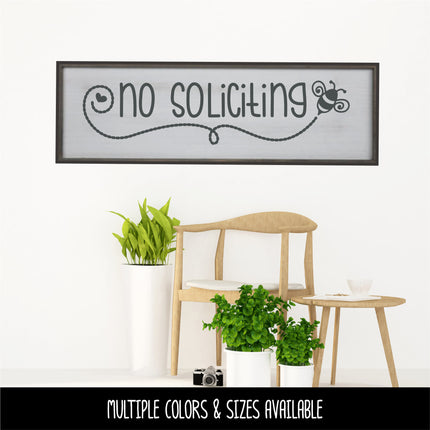 No Soliciting Bumblebee Vinyl Decal/Sticker