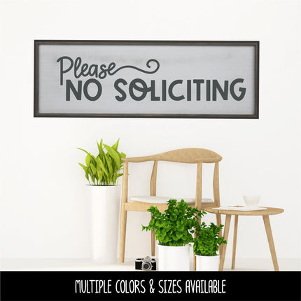 Cute Please No Soliciting Vinyl Decal/Sticker