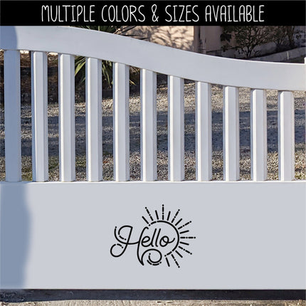 Hello Sun Vinyl Decal/Sticker