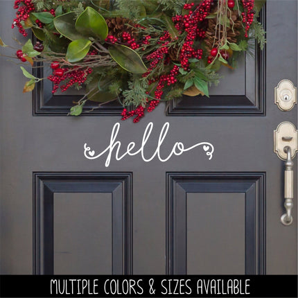 Cursive Hello Vinyl Decal/Sticker