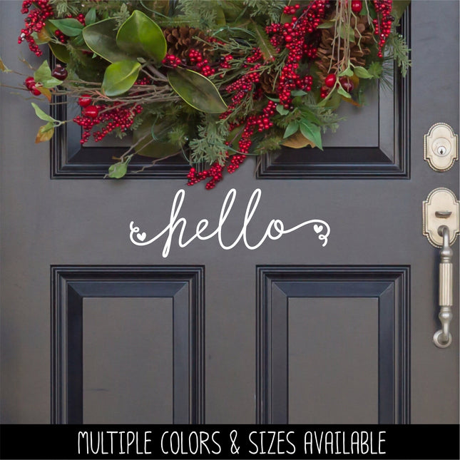 Cursive Hello Vinyl Decal/Sticker