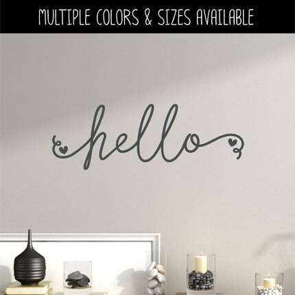 Cursive Hello Vinyl Decal/Sticker