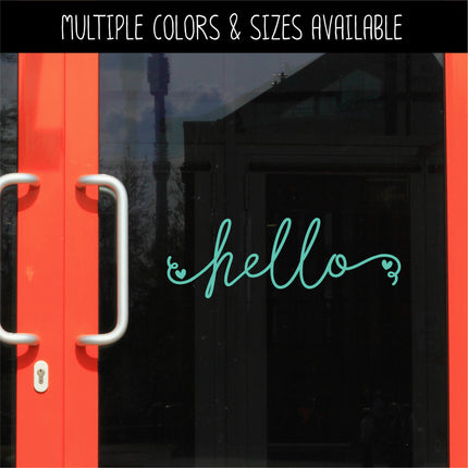 Cursive Hello Vinyl Decal/Sticker