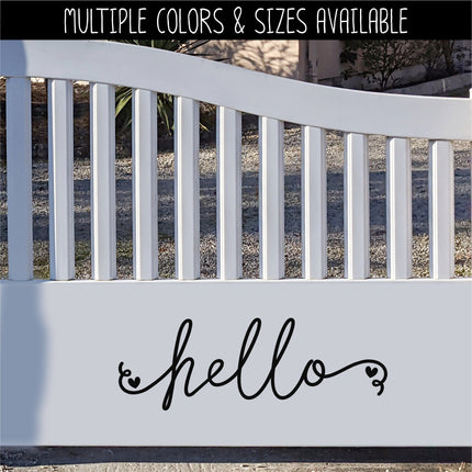 Cursive Hello Vinyl Decal/Sticker