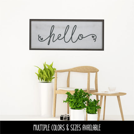 Cursive Hello Vinyl Decal/Sticker
