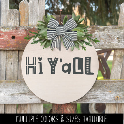 Unique Hi Y'All Vinyl Door Vinyl Decal/Sticker