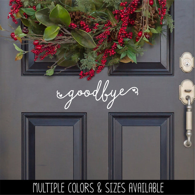 Cursive Goodbye Heart Vinyl Decal/Sticker