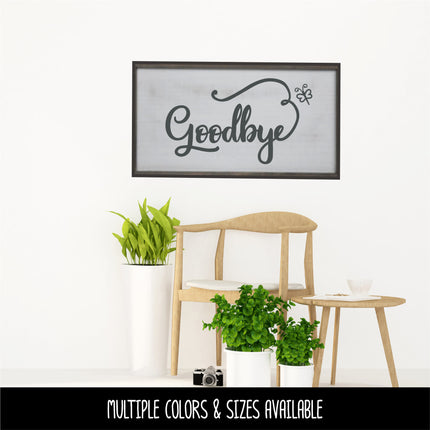 Goodbye Dragonfly Heart Vinyl Decal/Sticker