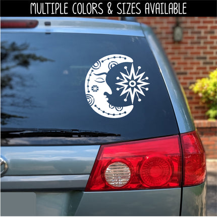 Moon and Star Vinyl Decal/Sticker