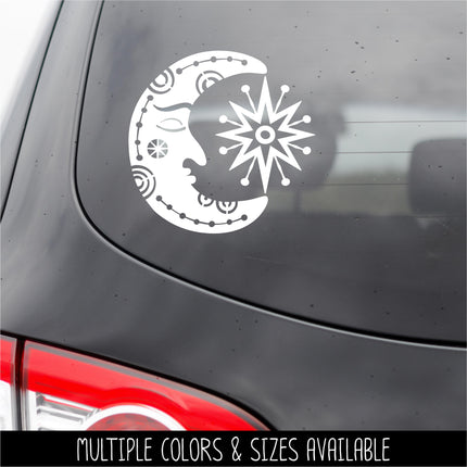 Moon and Star Vinyl Decal/Sticker