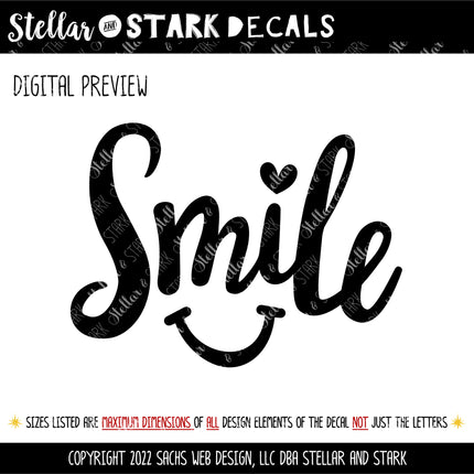 Smile Vinyl Decal/Sticker