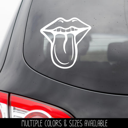Funny Mouth Sticking Tongue Out Vinyl Decal/Sticker