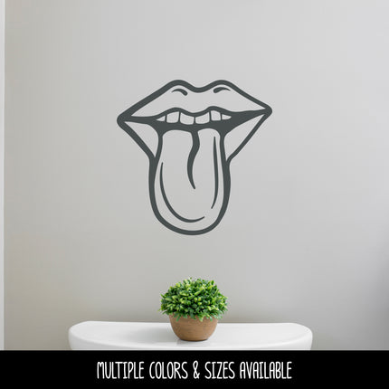 Funny Mouth Sticking Tongue Out Vinyl Decal/Sticker