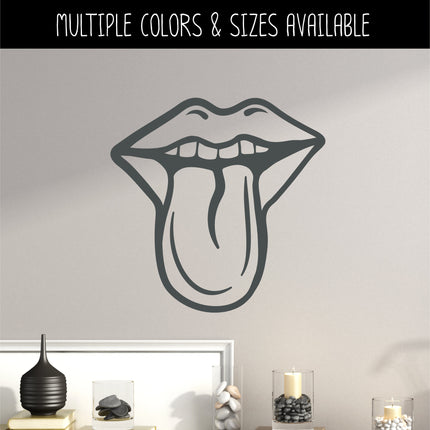 Funny Mouth Sticking Tongue Out Vinyl Decal/Sticker