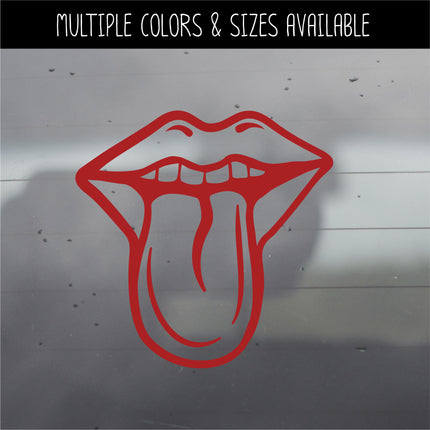 Funny Mouth Sticking Tongue Out Vinyl Decal/Sticker