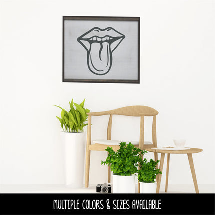 Funny Mouth Sticking Tongue Out Vinyl Decal/Sticker