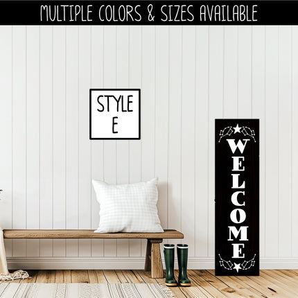 Vertical Big & Little Dipper Welcome Vinyl Decal/Sticker