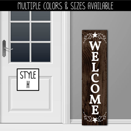 Vertical Big & Little Dipper Welcome Vinyl Decal/Sticker