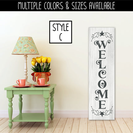 Vertical Big & Little Dipper Welcome Vinyl Decal/Sticker