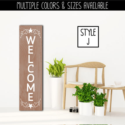 Vertical Big & Little Dipper Welcome Vinyl Decal/Sticker