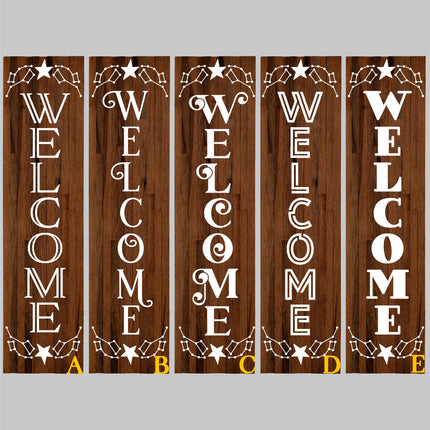 Vertical Big & Little Dipper Welcome Vinyl Decal/Sticker