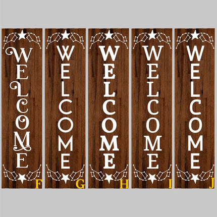 Vertical Big & Little Dipper Welcome Vinyl Decal/Sticker