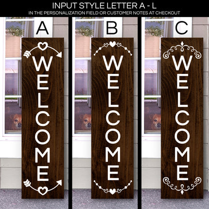 Custom Decoration Vertical Welcome Vinyl Decal/Sticker