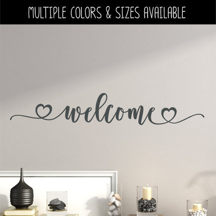 Welcome Hearts Vinyl Decal/Sticker