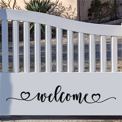 Welcome Hearts Vinyl Decal/Sticker