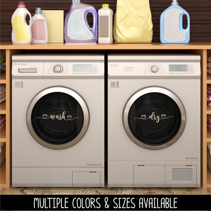 Wash and Dry Hearts Vinyl Decal/Sticker Set