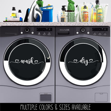 Wash and Dry Hearts Vinyl Decal/Sticker Set