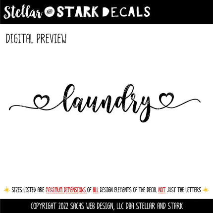 Laundry Hearts Vinyl Decal/Sticker