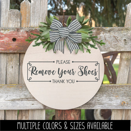 Framed Remove Your Shoes Please & Thank You Vinyl Decal/Sticker