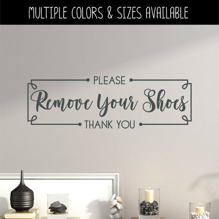 Framed Remove Your Shoes Please & Thank You Vinyl Decal/Sticker