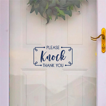 Framed Please Knock Vinyl Decal/Sticker
