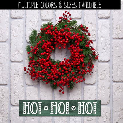 Striped Ho Ho Ho Christmas Heart Vinyl Decal/Sticker