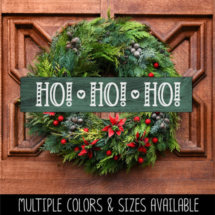 Striped Ho Ho Ho Christmas Heart Vinyl Decal/Sticker