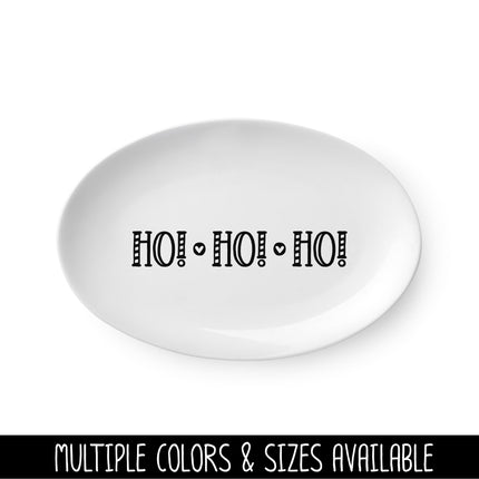 Striped Ho Ho Ho Christmas Heart Vinyl Decal/Sticker
