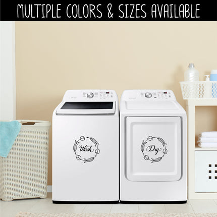 Tulip Wash Dry Wreath Vinyl Decal/Sticker Set