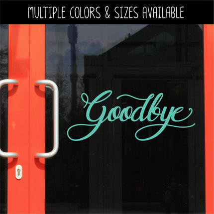 Antique Script Goodbye Vinyl Decal/Sticker