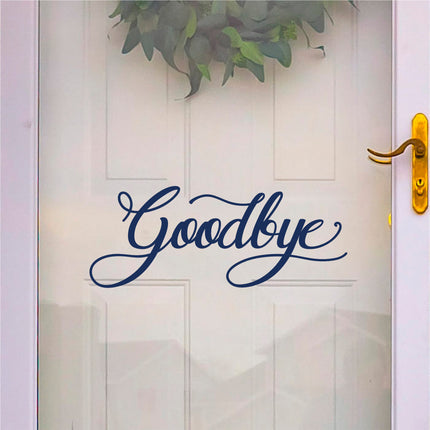 Antique Script Goodbye Vinyl Decal/Sticker