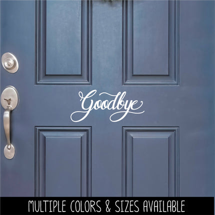 Antique Script Goodbye Vinyl Decal/Sticker