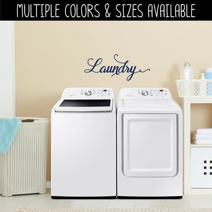 Antique Script Laundry Vinyl Decal/Sticker