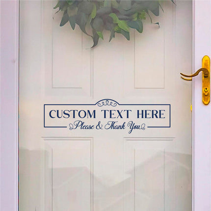 CUSTOM Antique Script Please & Thank You Vinyl Decal/Sticker